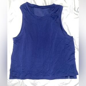 Lululemon sculpt cropped tank top, size 4, navy blue
